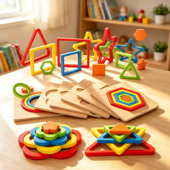 Wooden Shape Sorting Puzzle for Toddlers