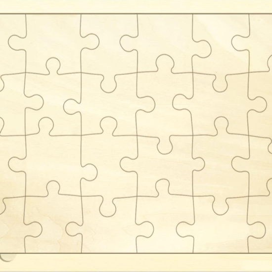 Blank Wooden Jigsaw Puzzle for DIY