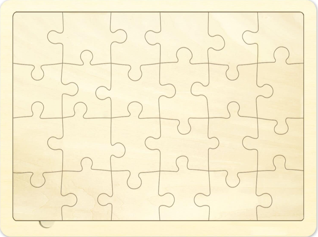 Blank Wooden Jigsaw Puzzle for DIY