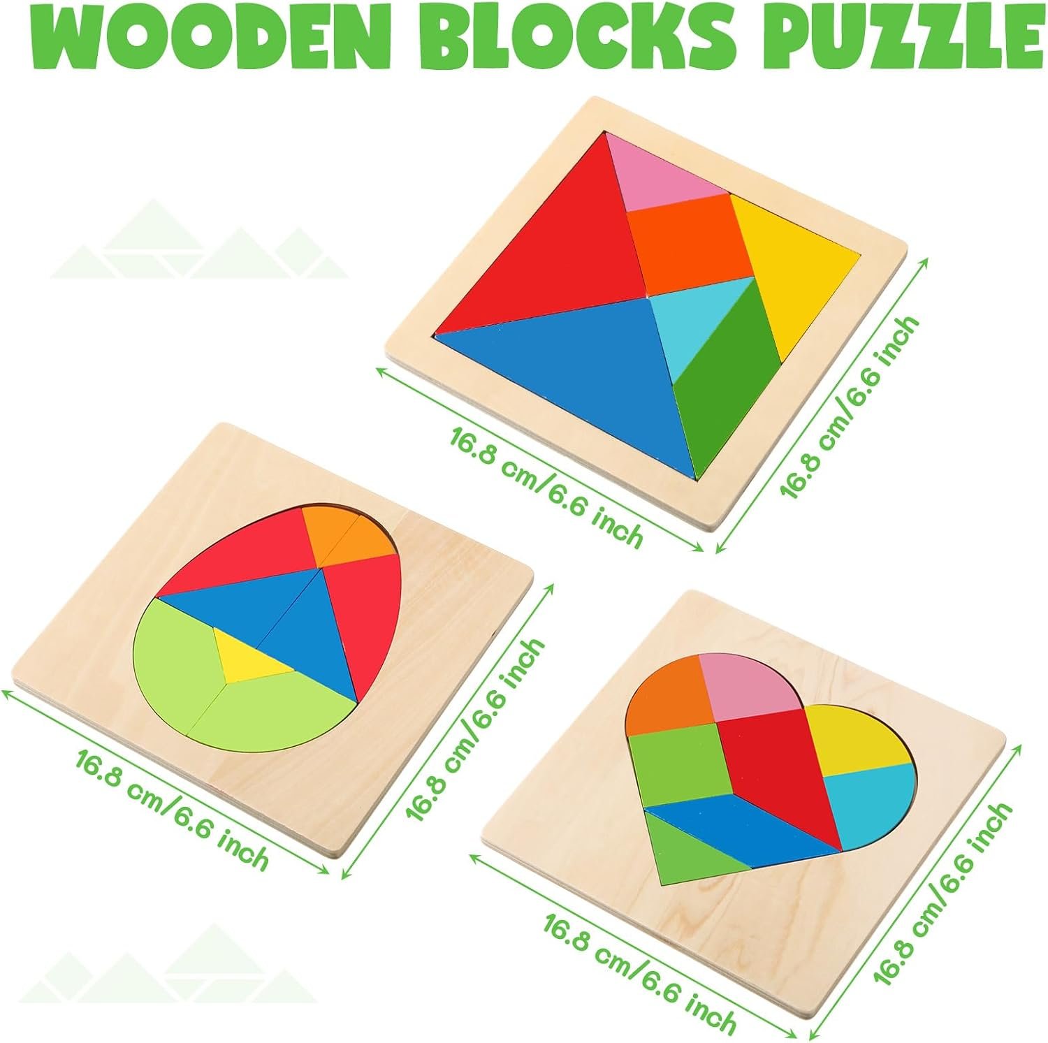 Wooden Hexagon Russian Block Tangram for Adults