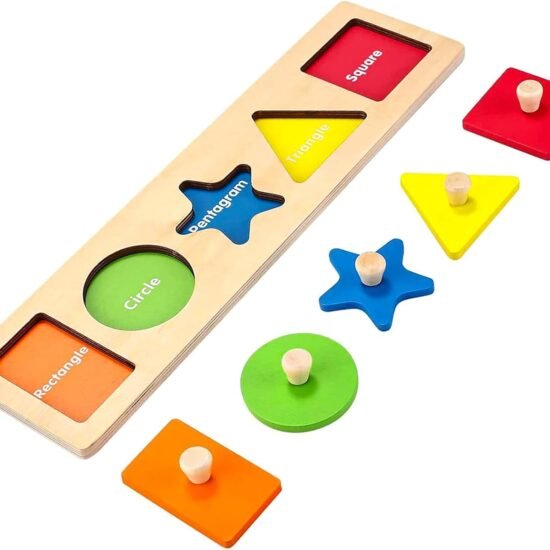 Wooden Jumbo Knob Shape Puzzle for Toddlers