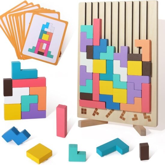 Wooden Russian Block Stacking Puzzle for Toddlers