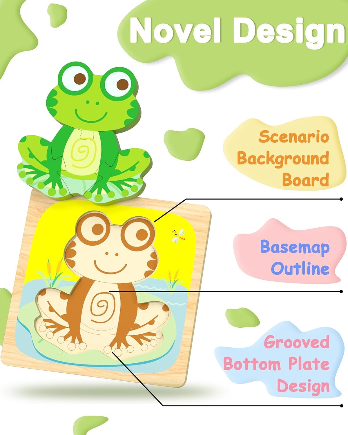 Wooden Animal Montessori Puzzles for Toddlers