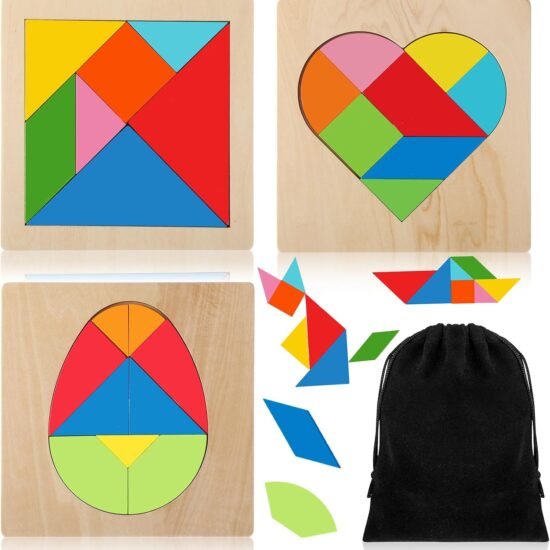 Wooden Hexagon Russian Block Tangram for Adults