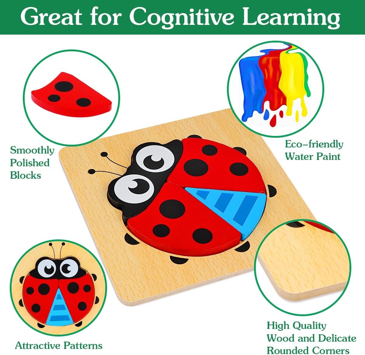 Wooden Animal Jigsaw Puzzle Gift for Kids