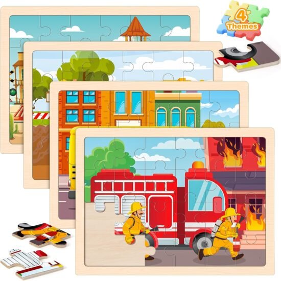 Wooden Vehicle Jigsaw Puzzle for Kids