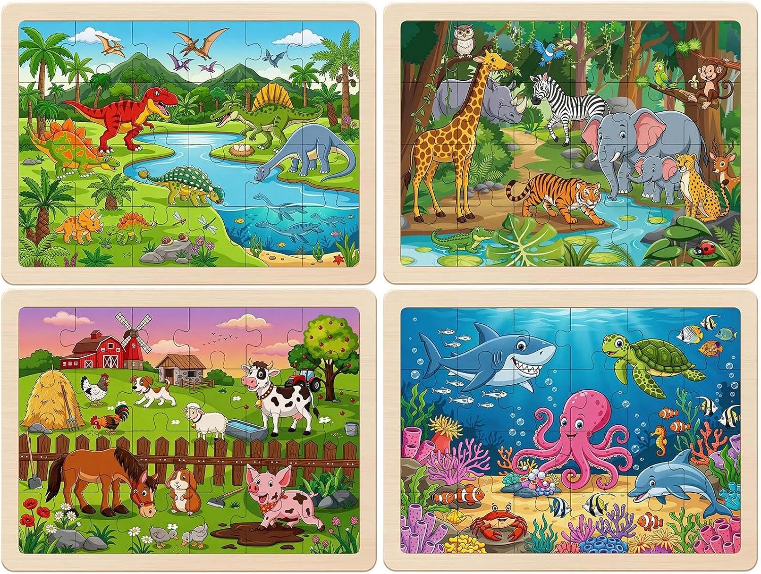 Wooden Jigsaw Puzzle for Preschool Kids