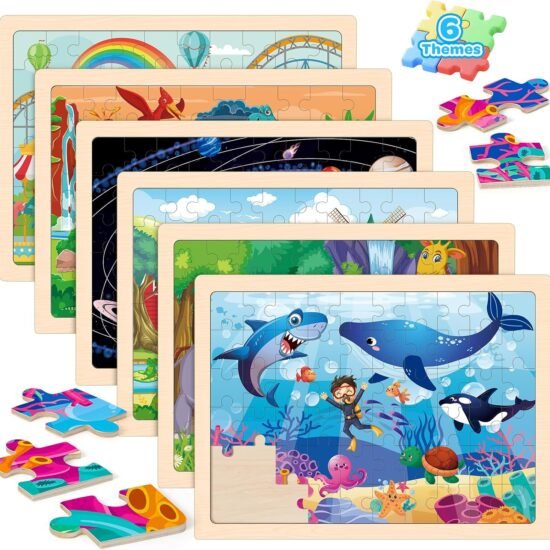 Wooden Dinosaur Animal Jigsaw Puzzles for Kids