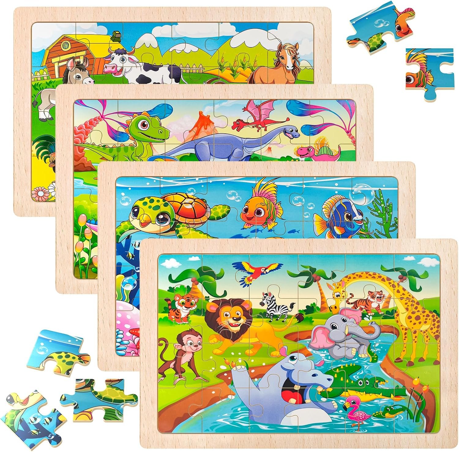 Wooden Animal Jigsaw Puzzle for Young Children