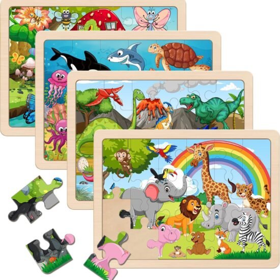 Wooden Animal Jigsaw Board Puzzle for Kids