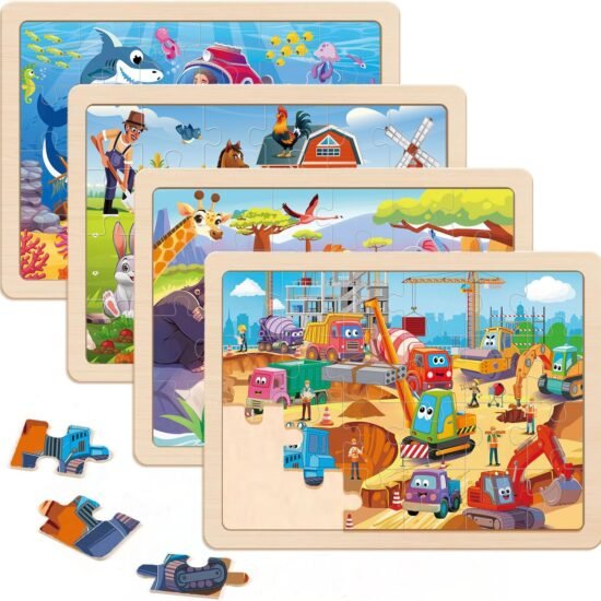 Wooden Jigsaw Puzzle Set for Preschoolers